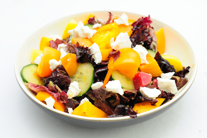 Beet, Goat Cheese and Cucumber Salad