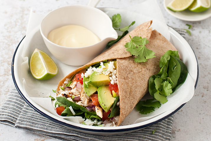 Chicken Burrito with Chismol