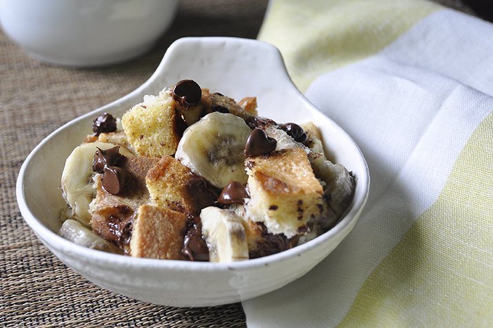 Chocolate Banana Bread Pudding