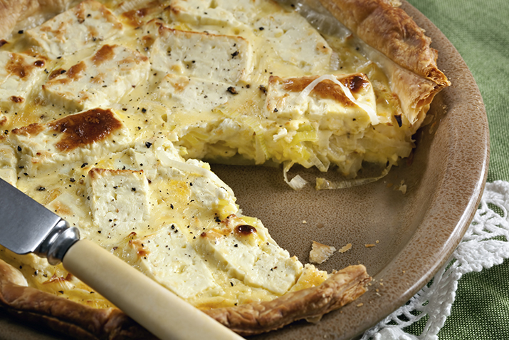 French Leek Pie with Gruyere Cheese