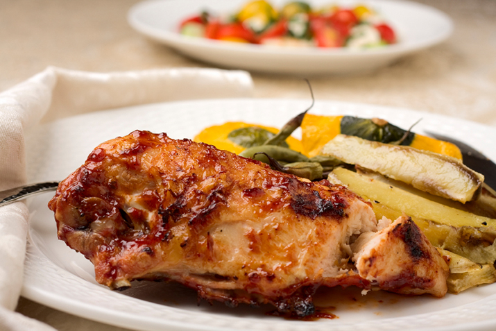 Grill-Smoked Barbecued Chicken