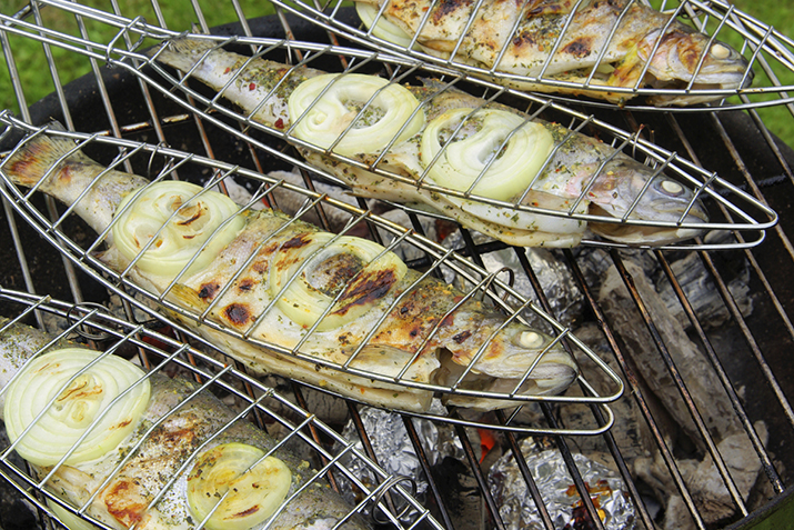 Grilled Trout with Onions