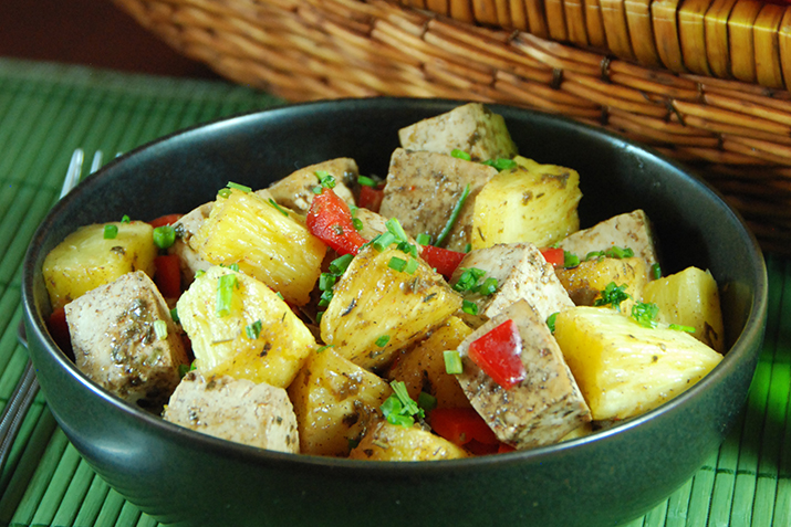 Jerk Tofu with Pineapple