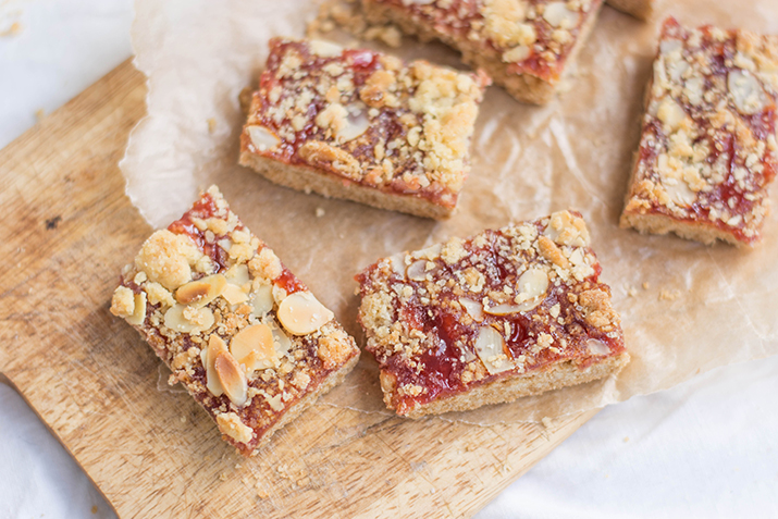 Raspberry-Almond Streusel Bars