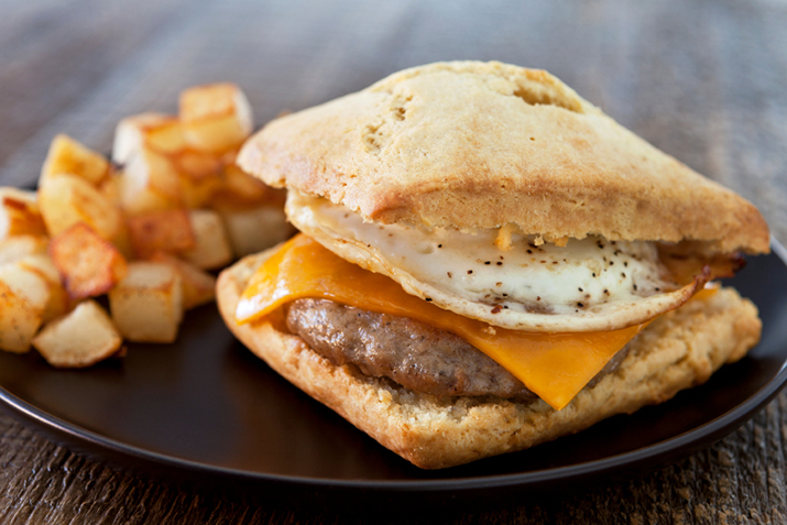 Sausage, Egg and Cheese Biscuit Sandwiches