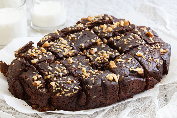 Slow Cooker Brownies with Walnuts