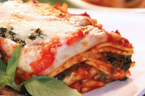 Ravioli-Lasagna-with-Baby-Spinach-and-Portobello-Mushrooms