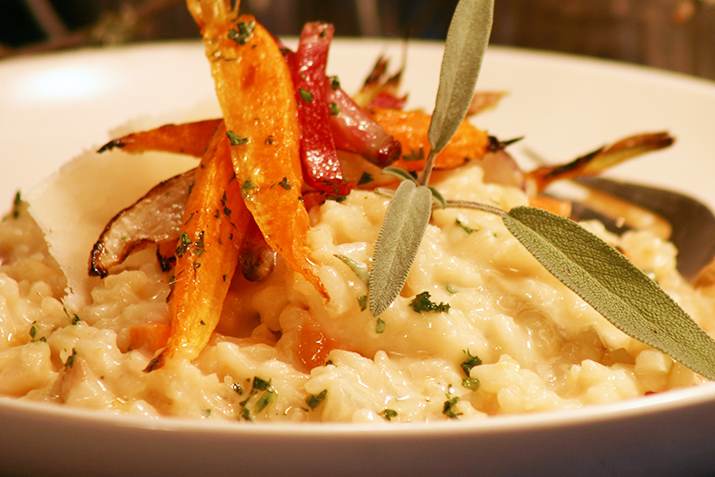 Roasted Root Vegetable Risotto with Fresh Sage