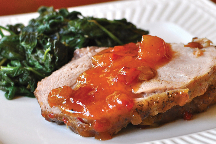 Roast Pork with Mango Chutney