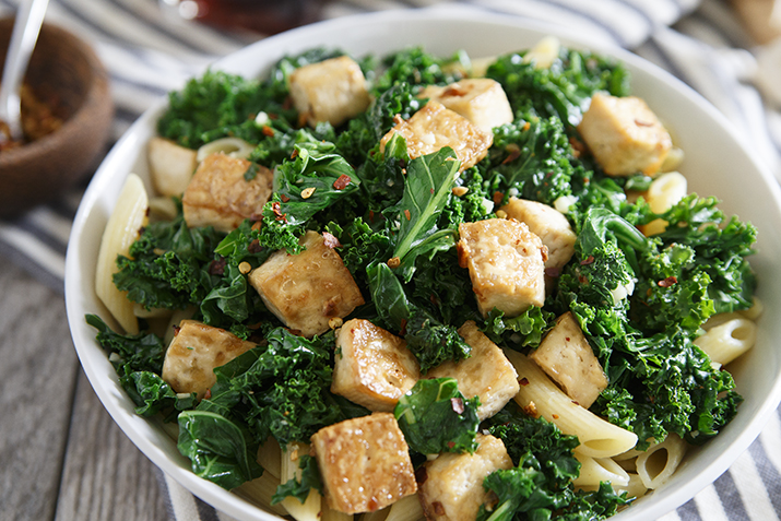 Garlic Tofu and Greens