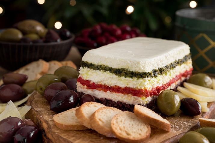 Goat Cheese Pesto Torta
