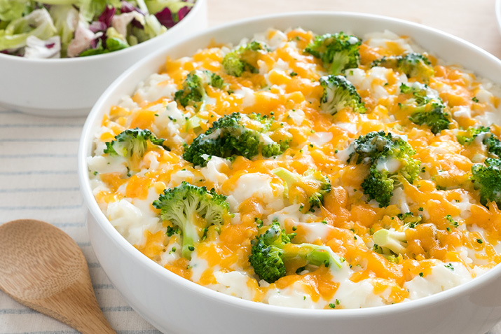 Broccoli and Cheddar Rice Casserole