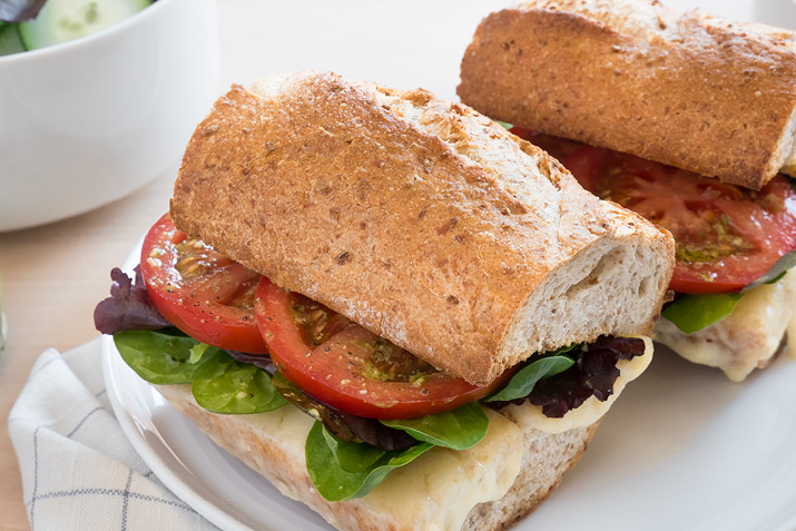 Mixed Greens and Asiago Hoagie