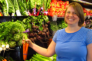 Mandy in her grocery store