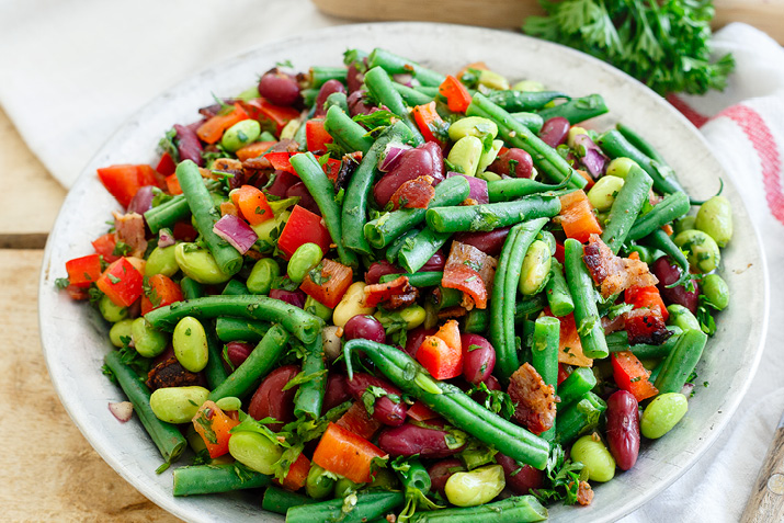 Three Bean Salad with Bacon