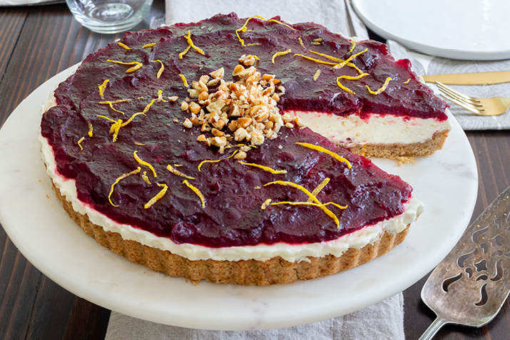 Cranberry Tart with Pecan Crust