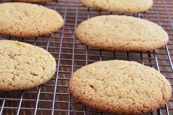 Eggnog Spiced Sugar Cookies on cooling rack