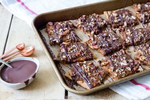 Graham cracker chocolate toffee bars