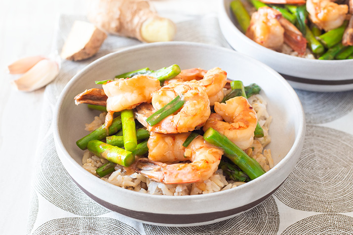 Ginger Shrimp and Asparagus Stir-Fry