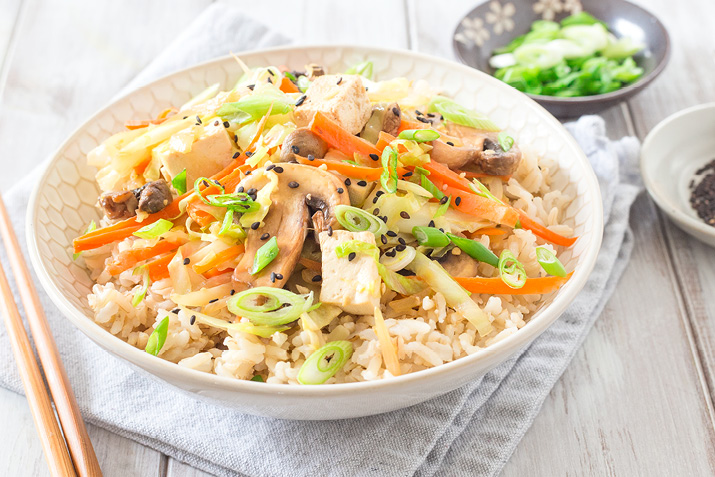 Egg Roll Bowl with Brown Rice