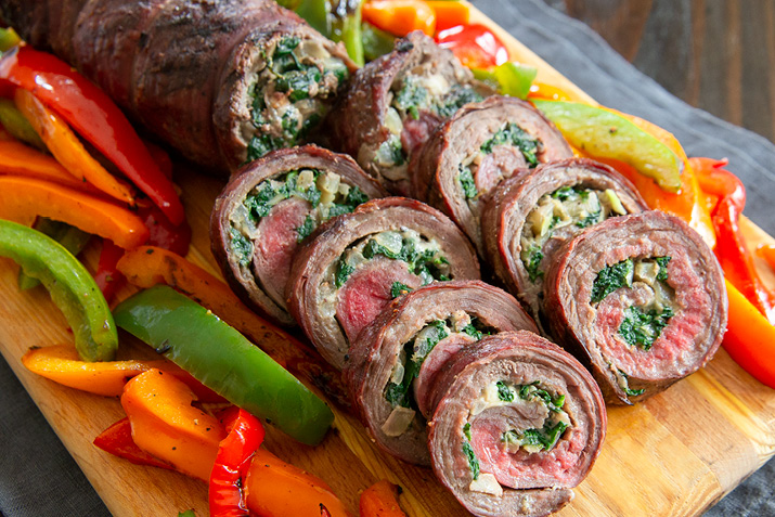 Grilled Stuffed Flank Steak