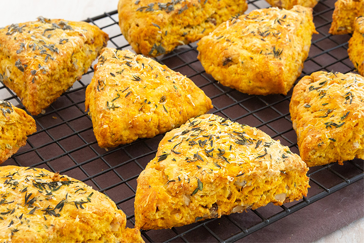 Pumpkin Parmesan Savory Scones
