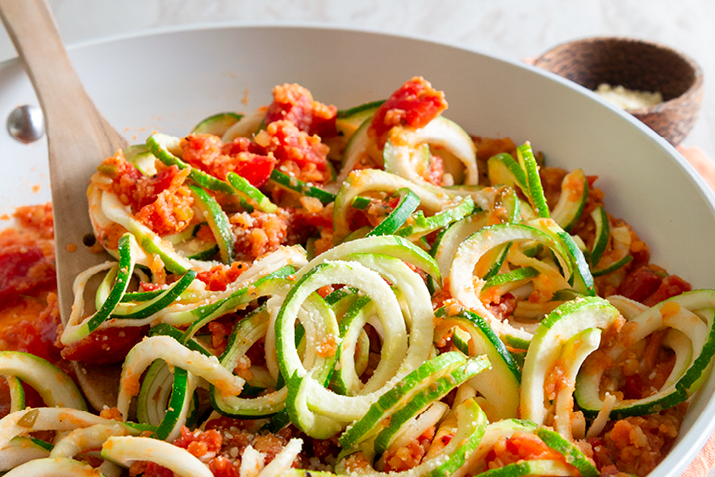 Lentil Bolognese with Zucchini Noodles