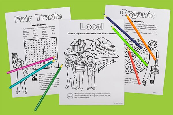 Co+op Explorers Coloring and Activity Sheets