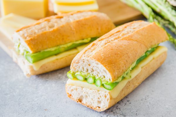 Grilled Asparagus and Gruyère Subs