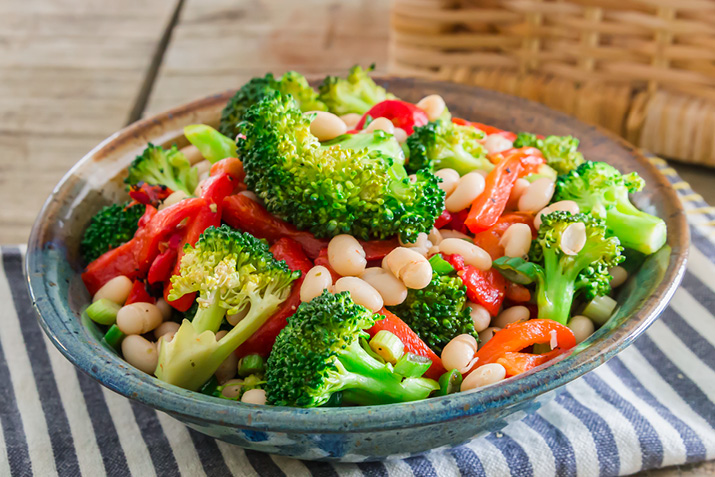 White Bean and Broccoli Salad