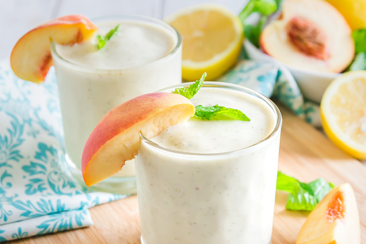 Peach and Mint Smoothie