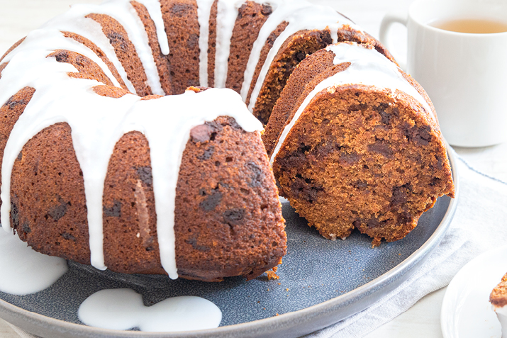 Chocolate Chip Applesauce Bundt Cake