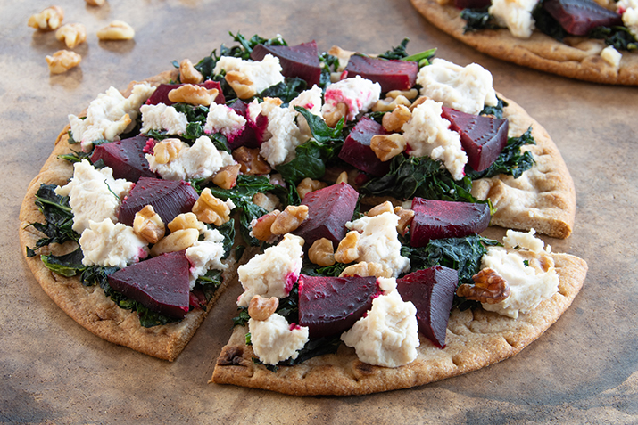 Kale and Beet Pita Pizza