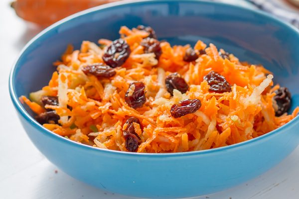 Indian Carrot Salad in a Bowl
