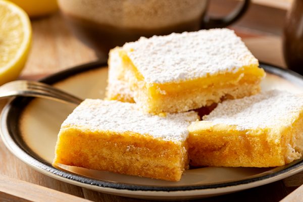 Plate of lemon bars