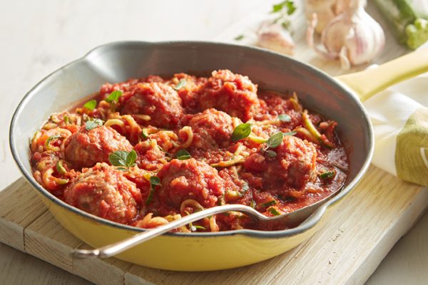Turkey Meatballs with Zucchini Noodles