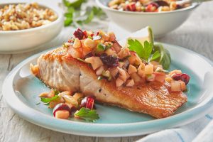 Seared Salmon with Stone Fruit Salsa