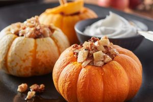 apple-stuffed pumpkins