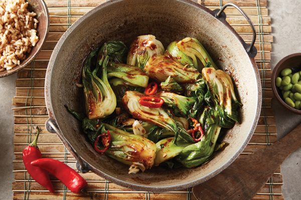 Baby Bok Choy in Black Bean Sauce