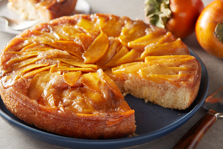 Persimmon Upside Down Yogurt Cake