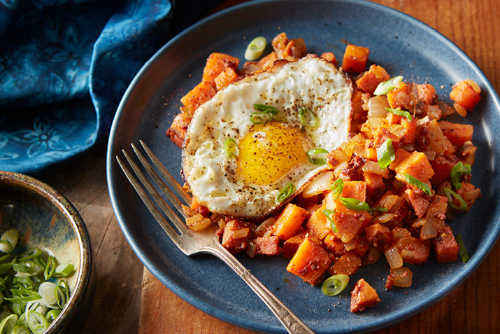 Chorizo and Sweet Potato Hash