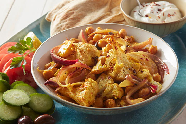 Cauliflower and Chickpea Wraps