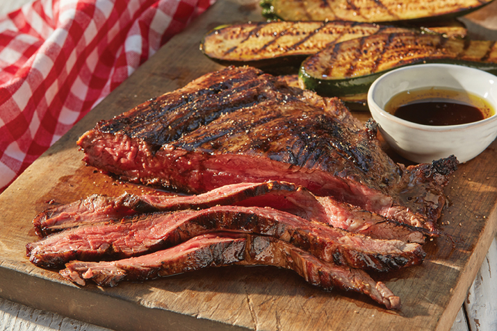 Balsamic Marinated Flank Steak and Zucchini